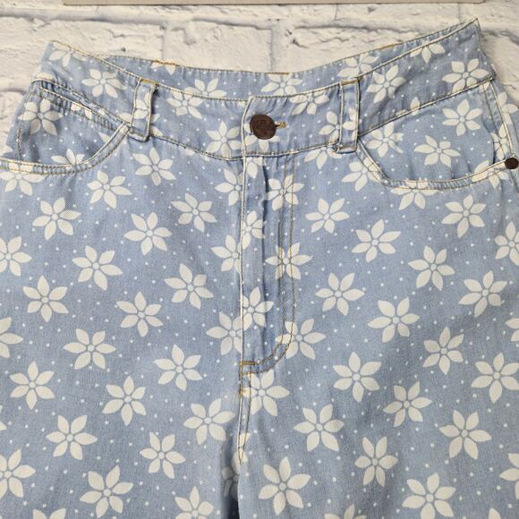 Wrangler X Billabong Women's Perfect Pair Daisy Floral Jeans Blue Chambray sz 28 - Picture 11 of 16